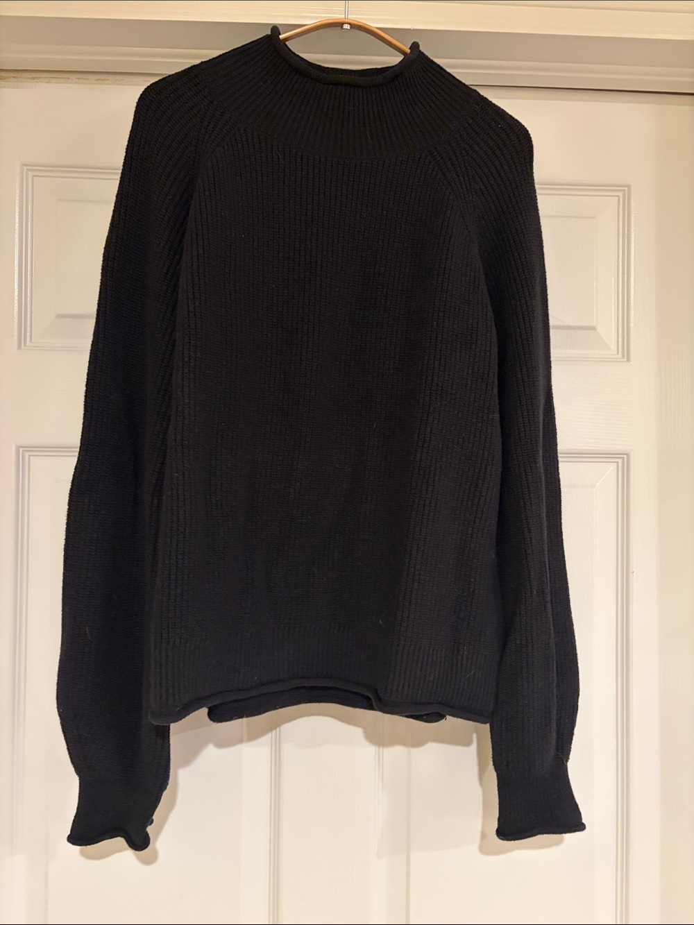 Caslon Black Ribbed Turtleneck Sweater